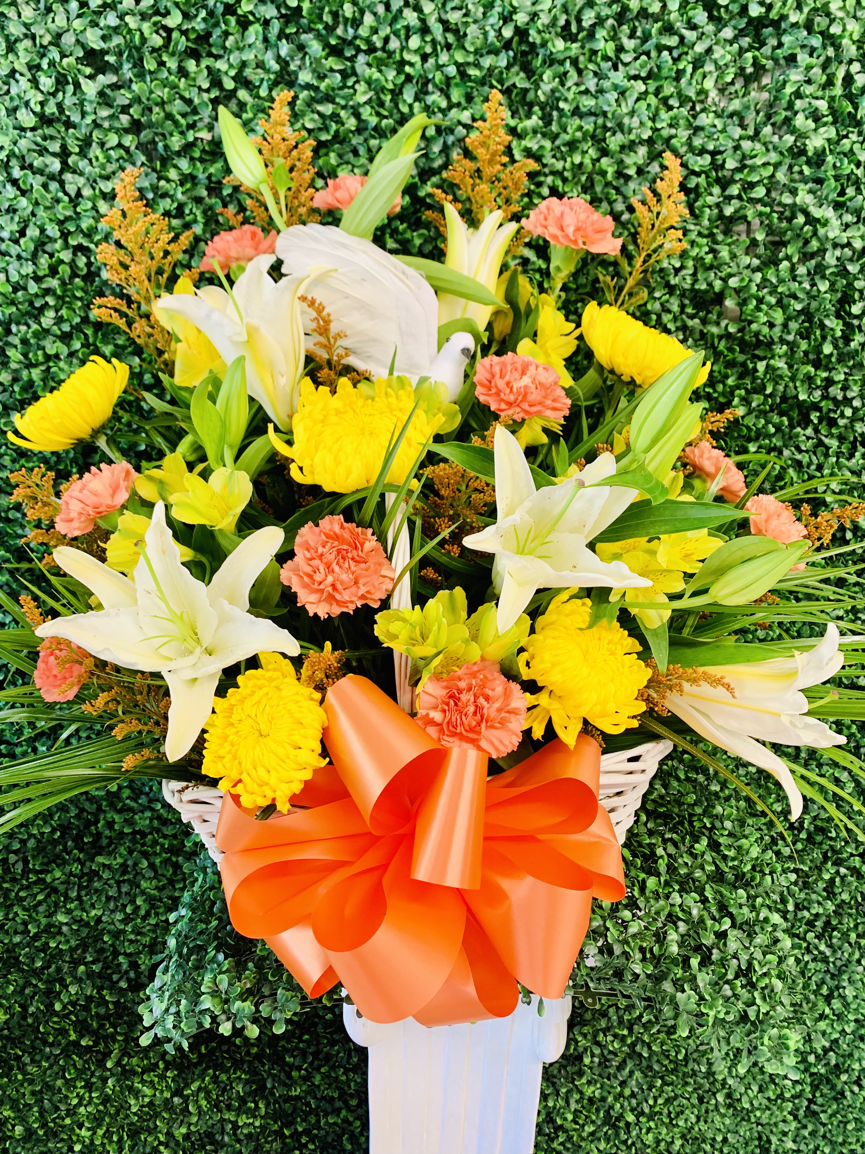 Lilies, Mums and Carnations Basket