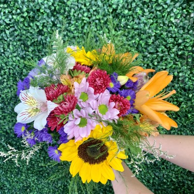 Lilies and Sunflowers Mixed Bouquet 