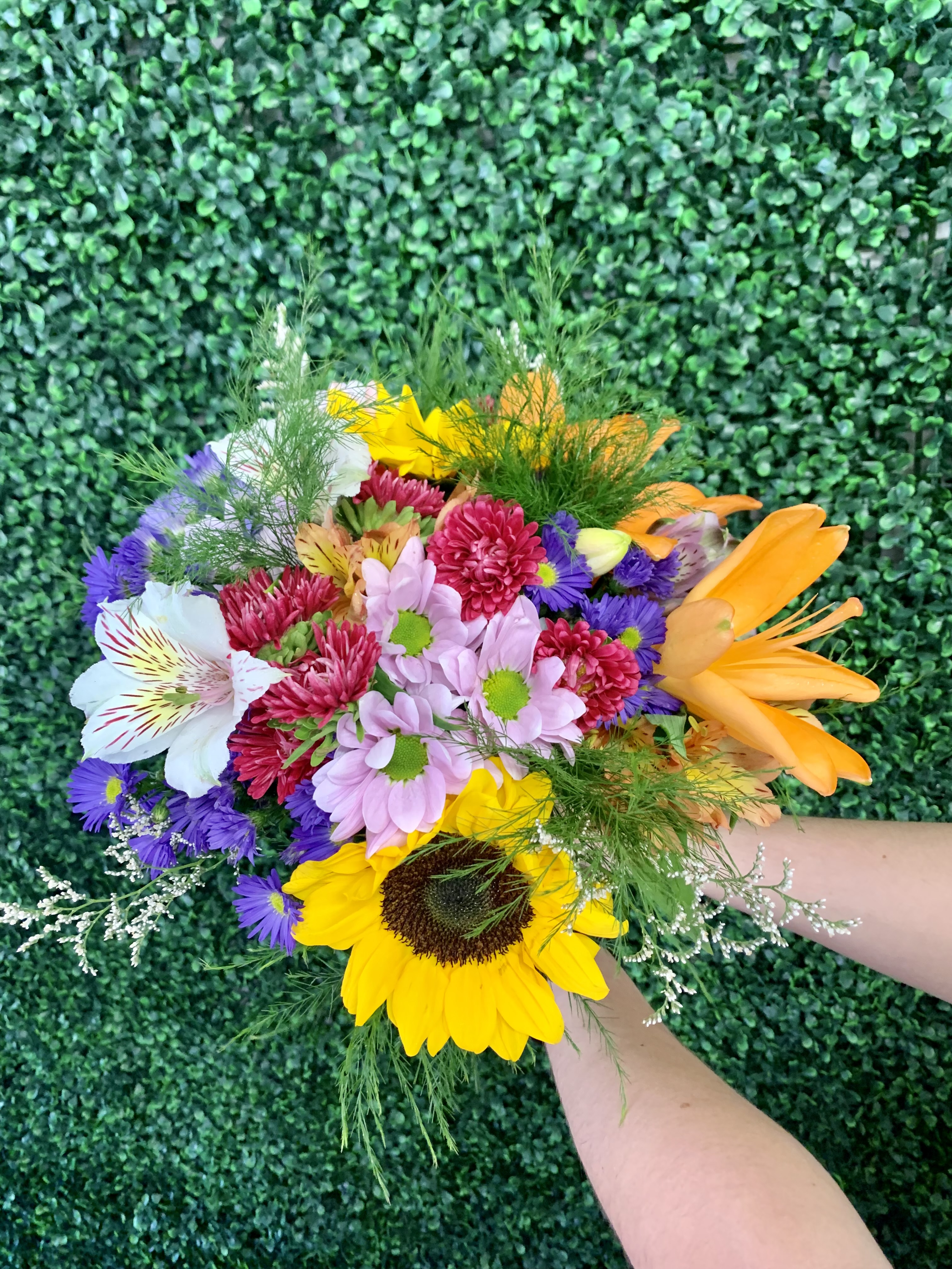 Lilies and Sunflowers Mixed Bouquet 