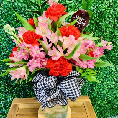 Birthday Dozen Carnations 