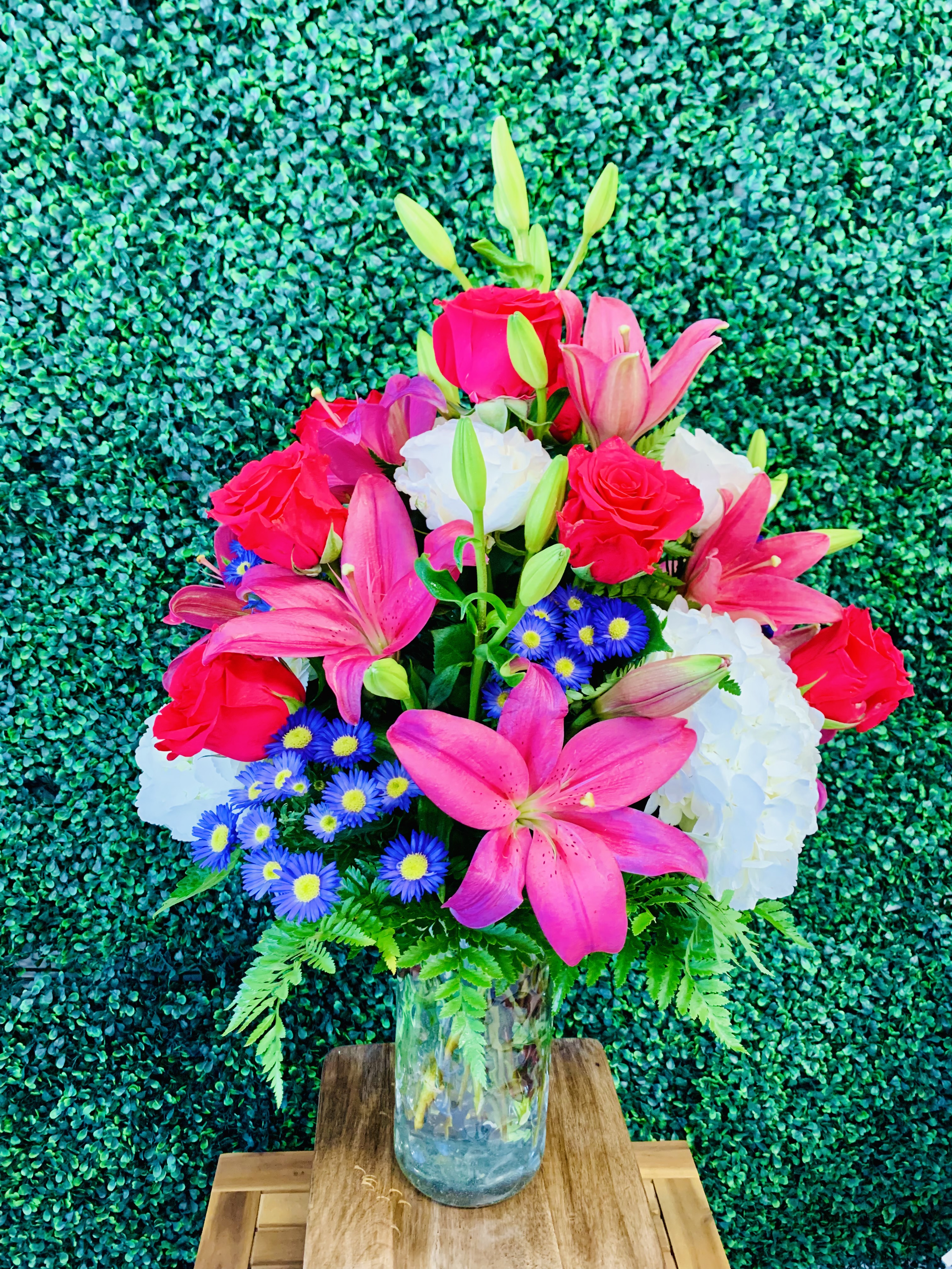 Lilies, Roses and Hydrangeas