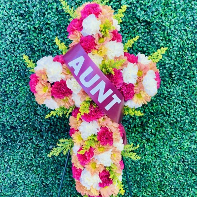 Colorful Carnation Cross
