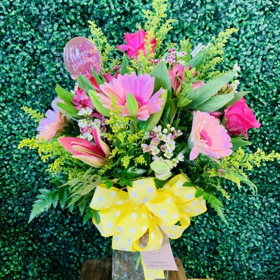 Roses, Gerberas and Lilies Roses, Gerberas and Lilies