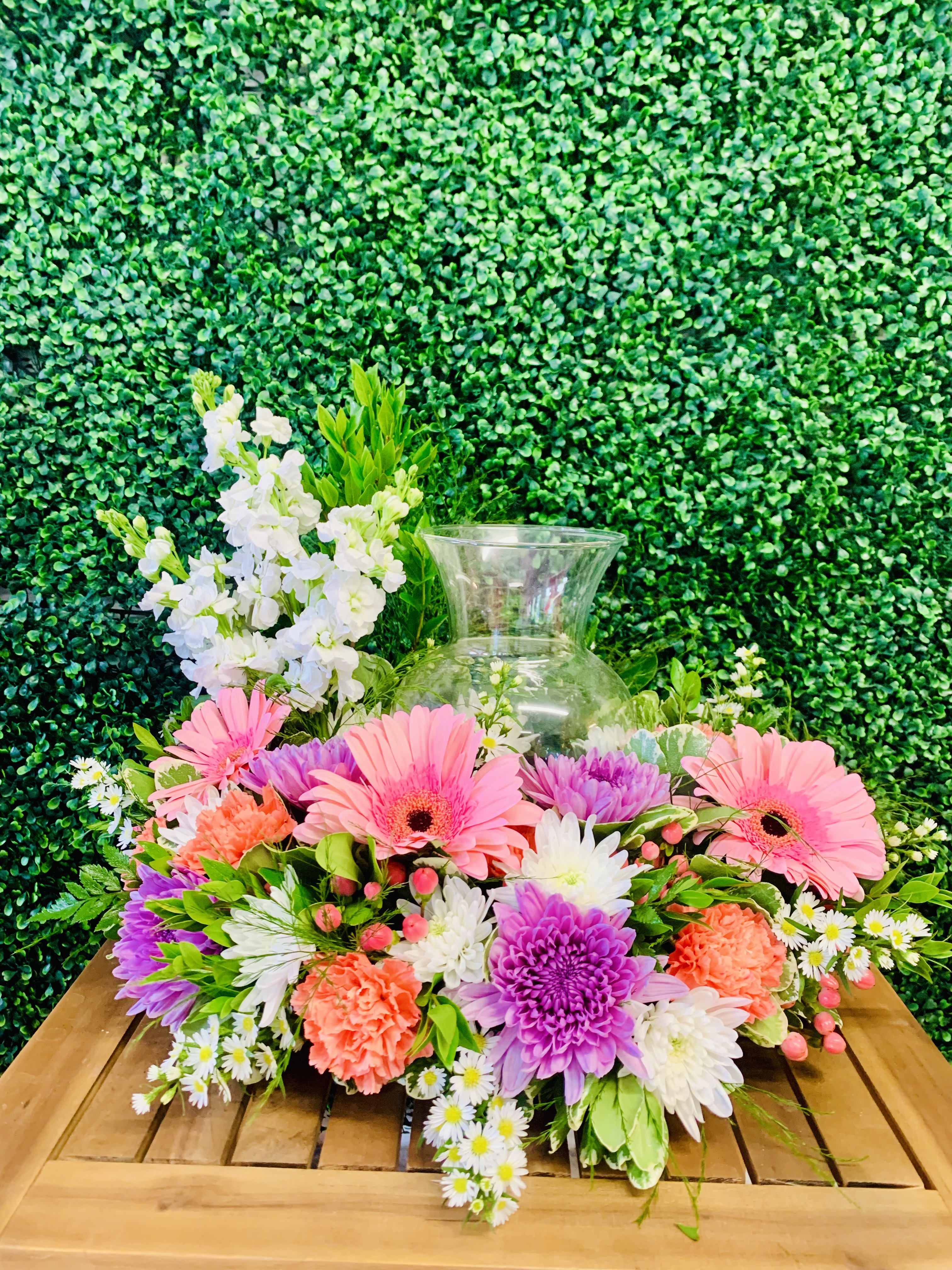 Mum, Gerbera and Carnation Cremation Arrangement