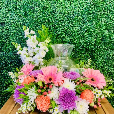 Mum, Gerbera and Carnation Cremation Arrangement
