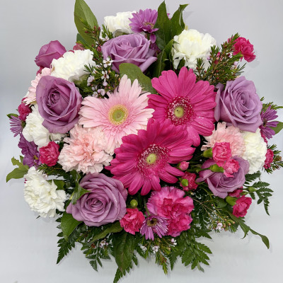 Roses, Gerbera and Carnations Basket