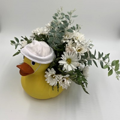 Ducky with daisies