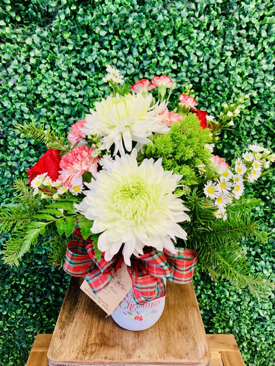 Christmas Jar Arrangement — Alabaster Florist