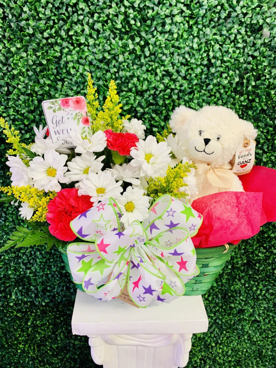 Flowers and Plush Basket — Alabaster Florist