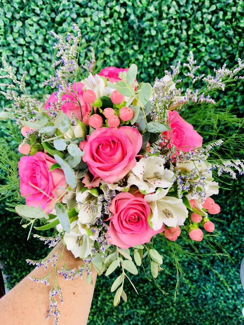 Half Dozen Pink Rose Bouquet — Alabaster Florist