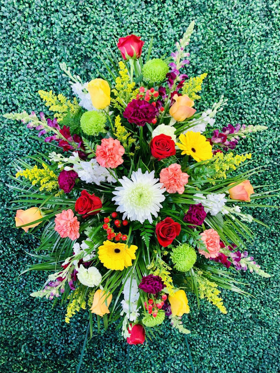 Mixed Flower Standing Spray — Alabaster Florist