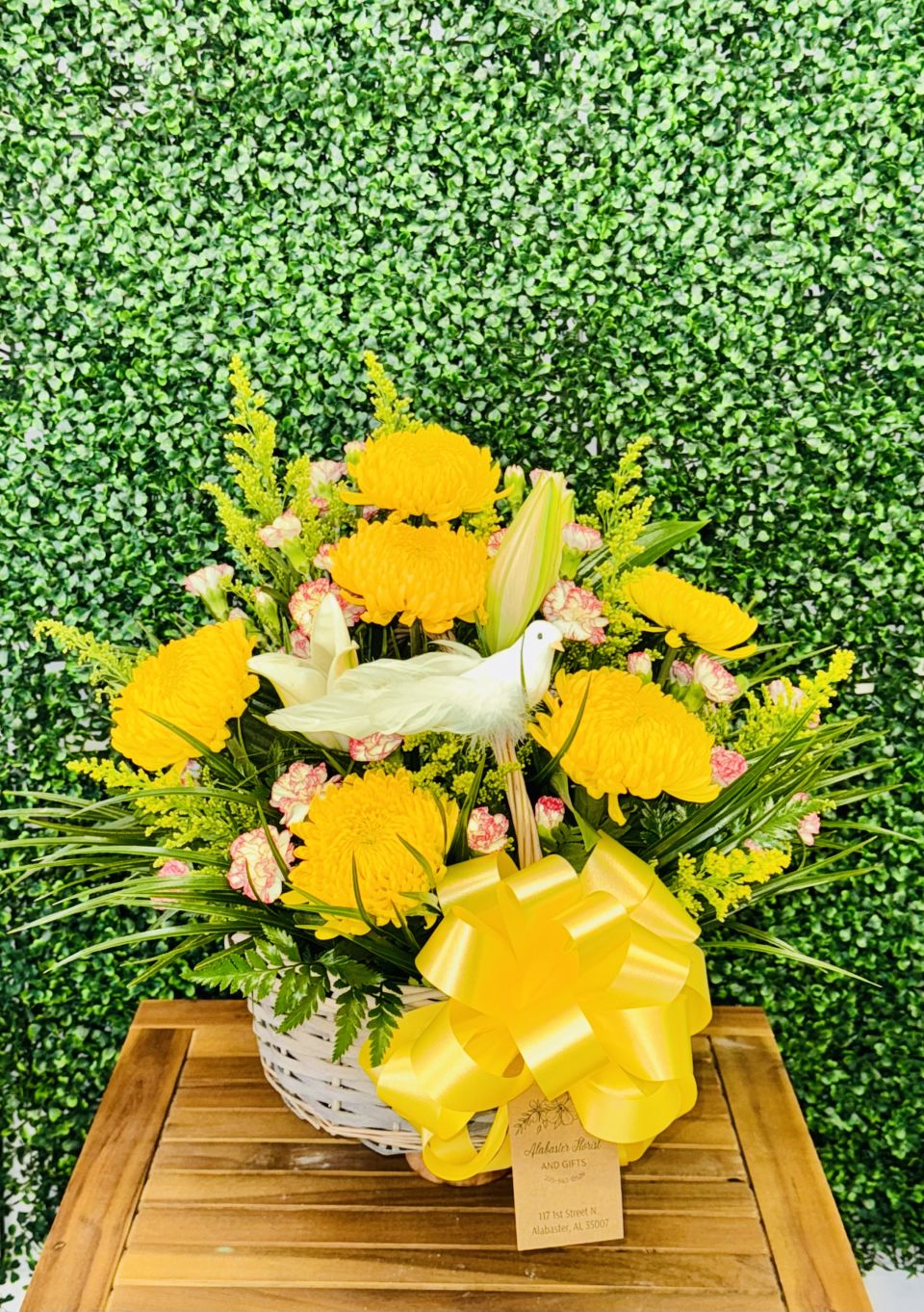 Mum Basket Arrangement — Alabaster Florist