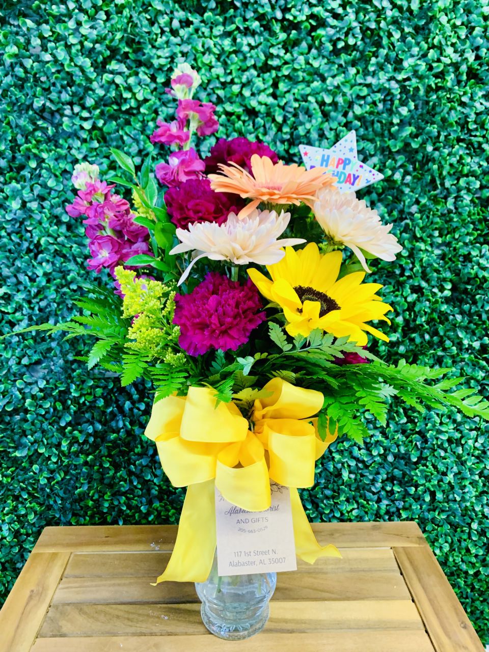 Mixed Flower Birthday Arrangement — Alabaster Florist